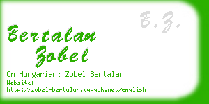 bertalan zobel business card